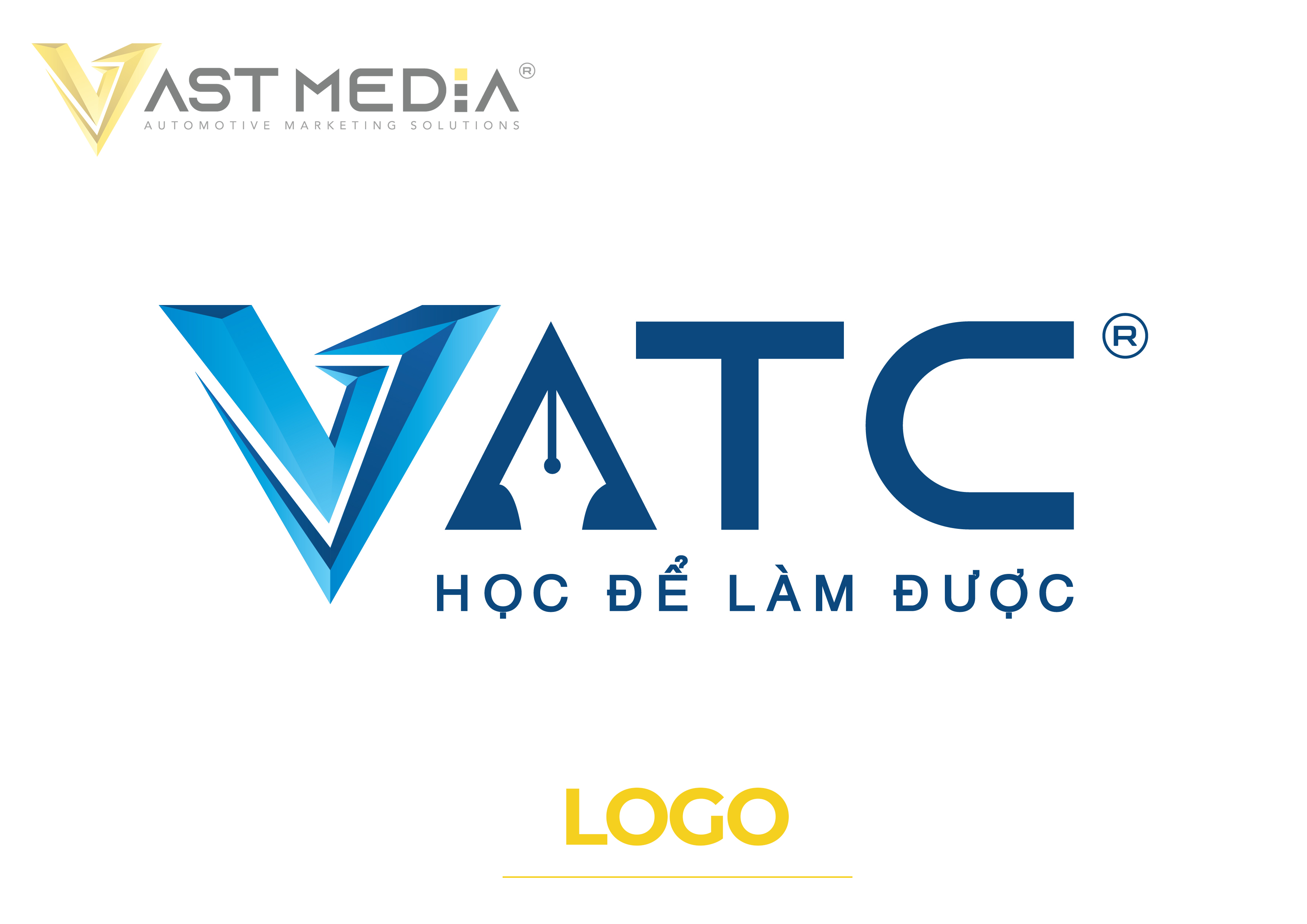 Logo VATC phiên bản nền trăng - Vast Media