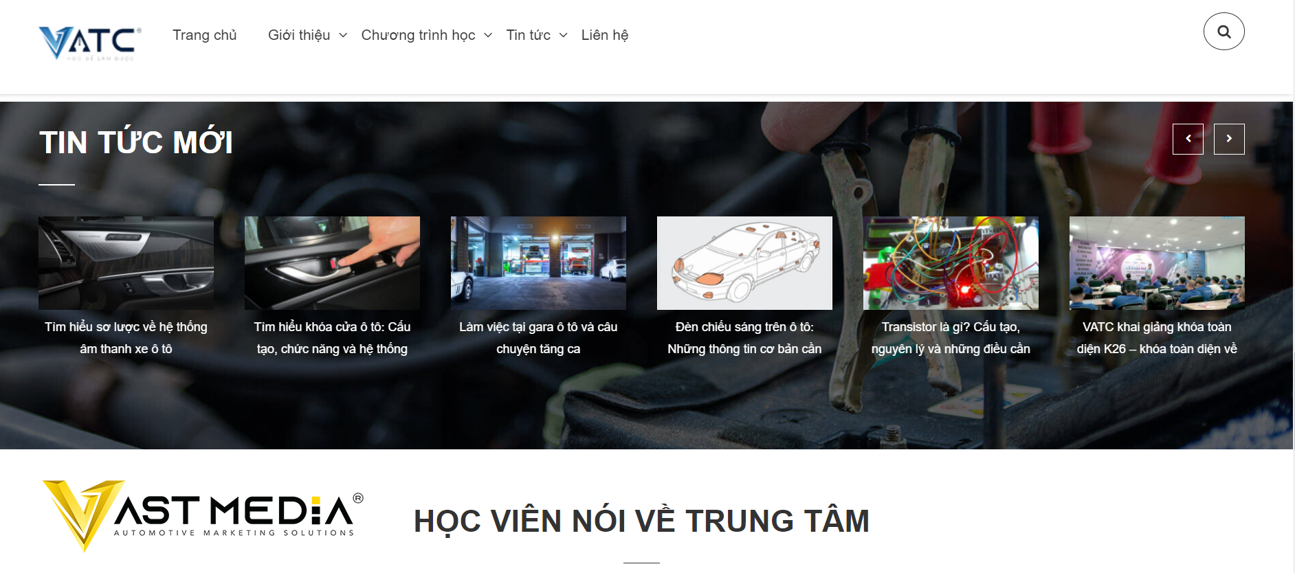 Xây dựng thiết kế Website VATC bởi Vast Media 